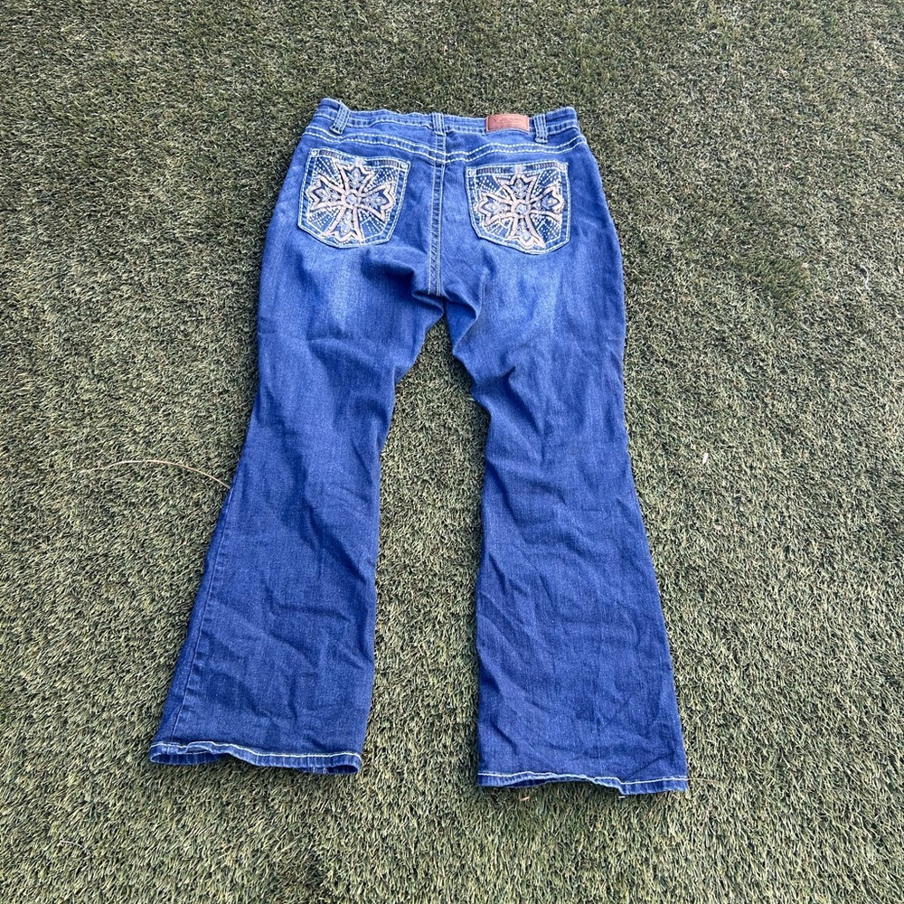 Classic Blue Flare Wide Leg Jeans
